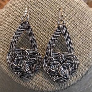 Silver Knot Earrings
